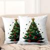 1 Pieces Christmas Tree Pattern Decorative Cushion Pillow Polyester pillowcase, sofa decorative cushion cov Headboard Pillow