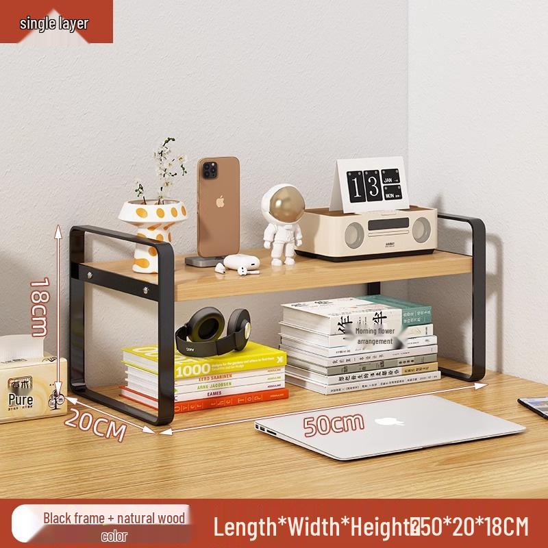 Mehrschichtiger Schreibtischorganizer: Stufenregal für Bücher, Bürobedarf und Kosmetik. Ideal für die Arbeit, das Wohnheim oder das Zuhause.