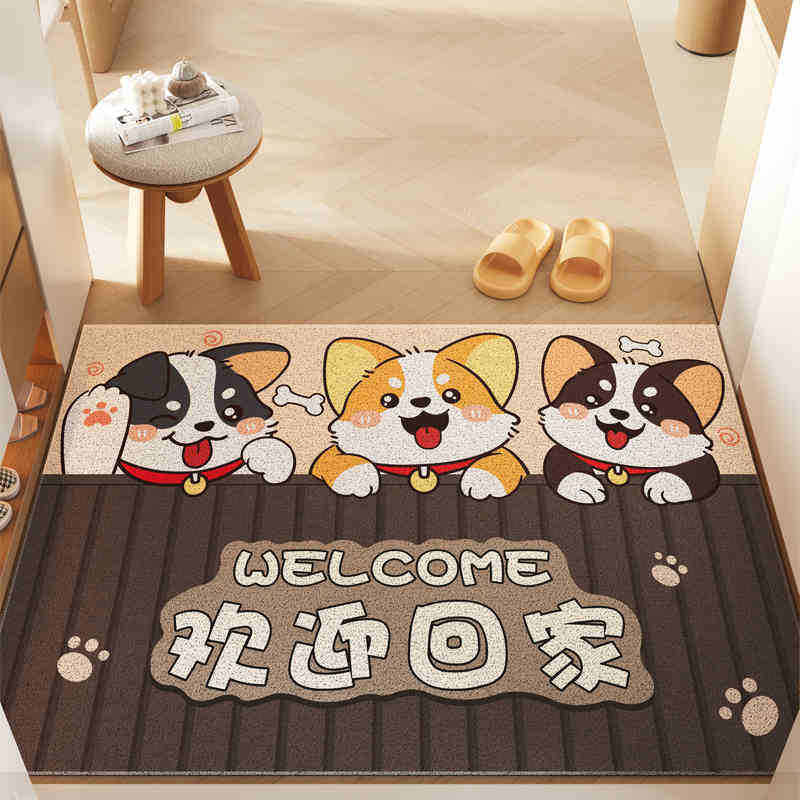 Mengqu Cartoon Home Floor Mat, The Entrance Can Be Cut And Easy To Take Care Of, Silk Ring Floor Mat, Household Scraping Mud Rubbing Soil