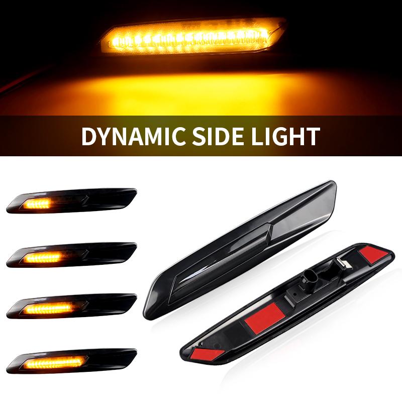 2X LED Sequential Fender Indicator Side Marker Blinker Turn Signal Lights for BMW 5 Series F10 F11 528i 528iX 535i 2011 12 2013