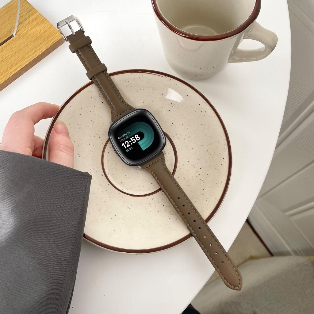 Slim Leather Strap for Fitbit Versa 4/ Versa 3/Versa 2/Versa 1/Versa Lite Smart Watch Strap Correa For Fitbit Versa Sense 2