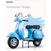 1/10 Vespa 125 Alloy Leisure Motorcycle Model Diecasts Metal Classic Motorcycle Model Simulation Sound and Light Childrens Gifts
