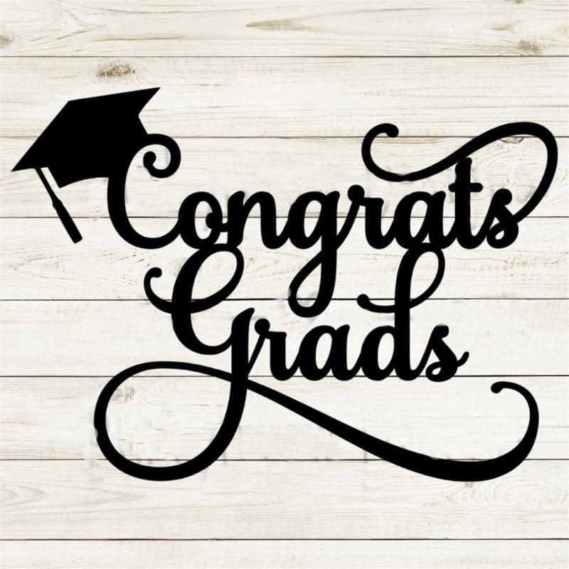 Stencil Sagomati "Congratulazioni Laureati" Strumento per Embossing Scrapbooking Matrice di Taglio in Acciaio al Carbonio per Scrapbooking Biglietti Album