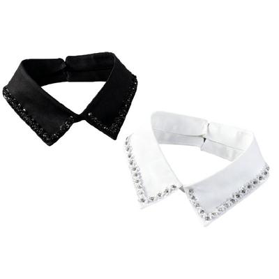 Pearls Embellished Detachable Collar Polyester Lightweight Apparels Accessory Suitable For Various Outfits
