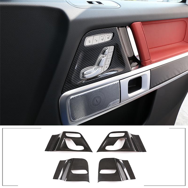 For Mercedes-Benz G-Class 2019-2020 Interior Exterior Decoration Accessories W463 G350 G500 Real Carbon Fiber Protection Sticker