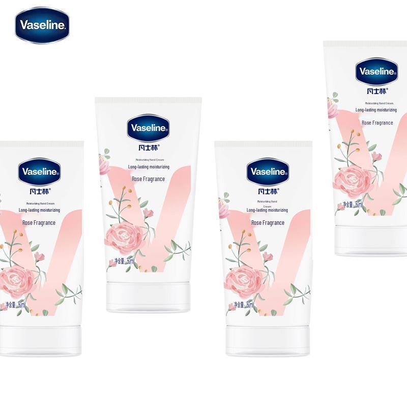 Vaseline Rose Scent Moisturizing Hand Cream (4x50ml)