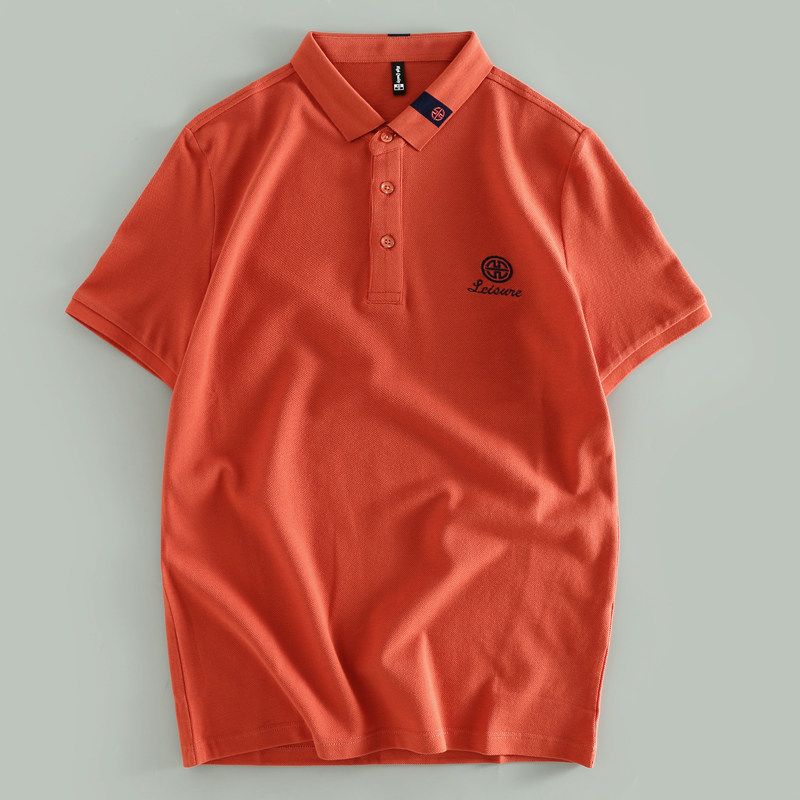 Original Order Withdraw from Cupboard Tail Goods Summer Lapel Embroidered Cotton Half Sleeve T-shirt Men's Business Casual Short sleeve Polo Shirt