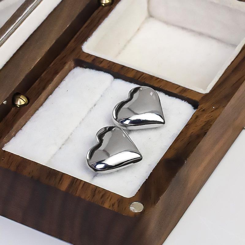 

Европейская и американская мода, роскошные серьги-пусеты с текстурой - Простой, элегантный, уникальный дизайн серебряный