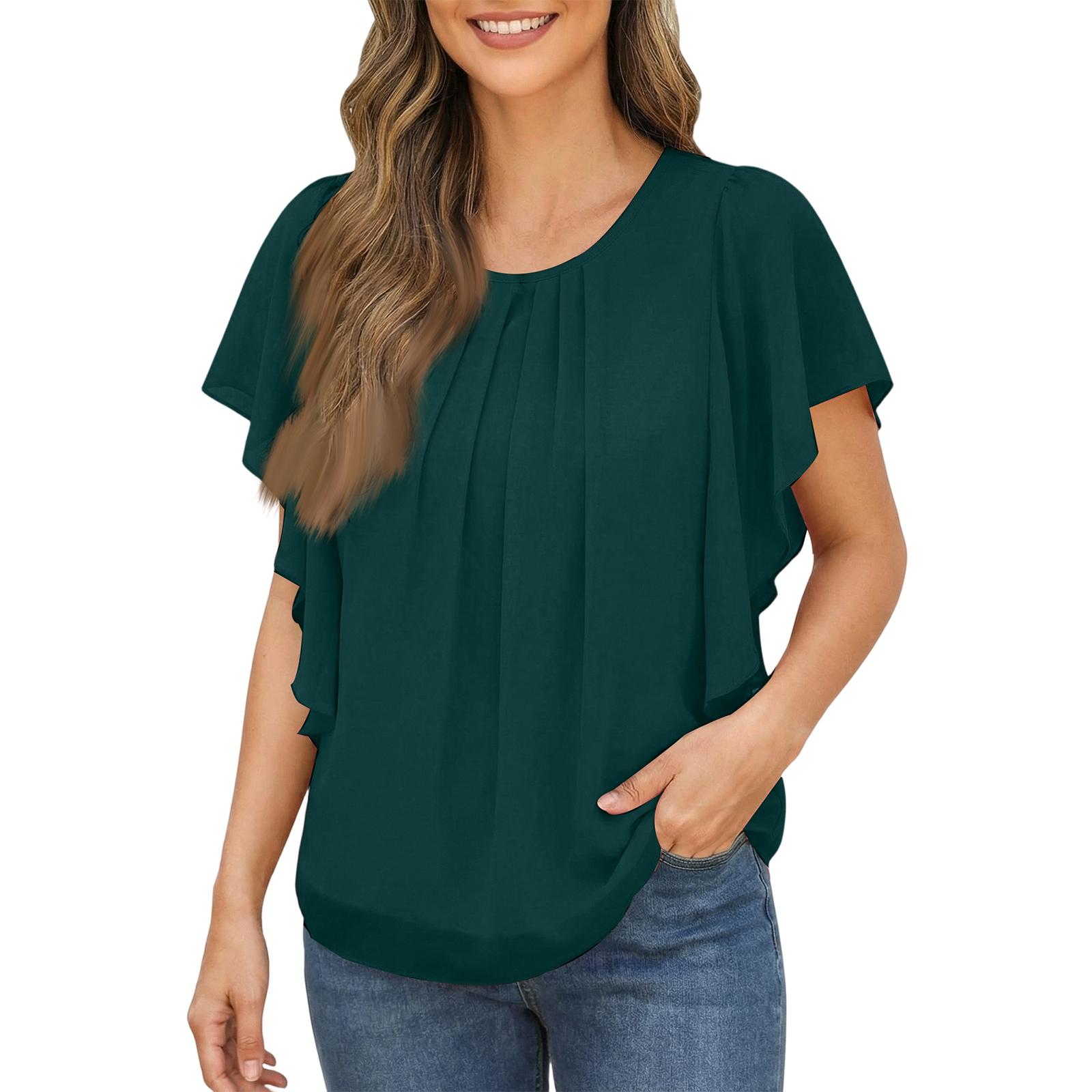 

Women s Fashionable Short Sleeve Elegant Casual Top S
