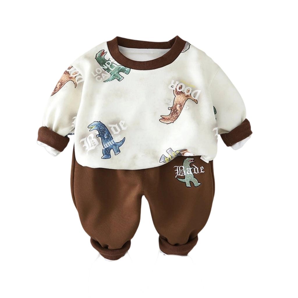 Dětská ležérní souprava s dlouhým rukávem, pohodlné každodenní oblečení