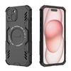 KEYSION Hollow Heat Dissipation Case for iPhone 15 Pro Max Silicone+PC Magnetic Cooling Shockproof Phone Cover for iPhone15 Plus