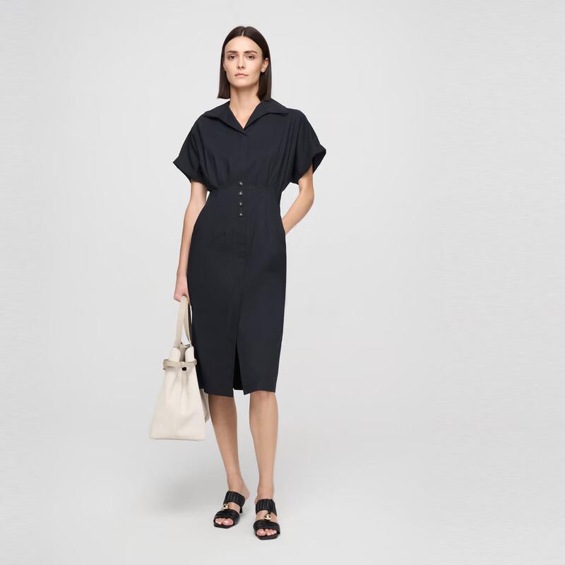 ELLASSAY Simple Short Sleeve Elegant Dress EWE362Y18400 XS