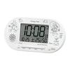Stolní hodiny Seiko s budíkem, postavičkou Disney Mickey Mouse, Minny Mouse, Disney Time Radio, digitální, bílá perla, 81 x 159 x 49 mm, FD482W