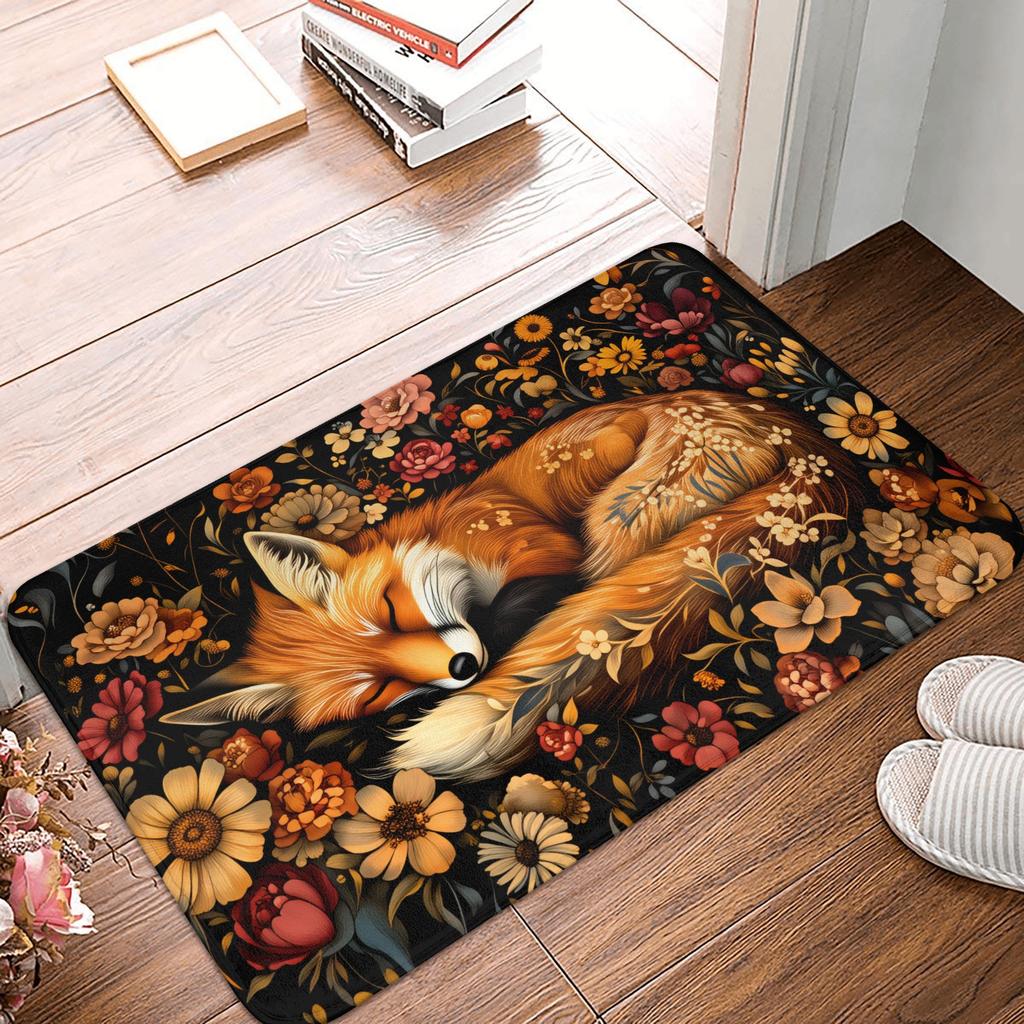 Psychedelic 3D Snow Wolf Animal Floor Door Bath Kitchen Mats Anti-Slip Indoor Wolf Lover Doormat Toilet Entrance Carpet Rug