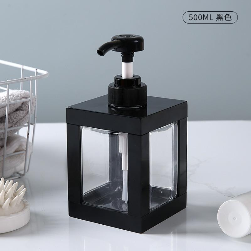 500-1000ml Nachfüllbare Quadratische Shampoo Dusch Leere Flaschen Mit Pumpe Shampoo Spülung Körperpflege Spender Für Hotel Badezimmer