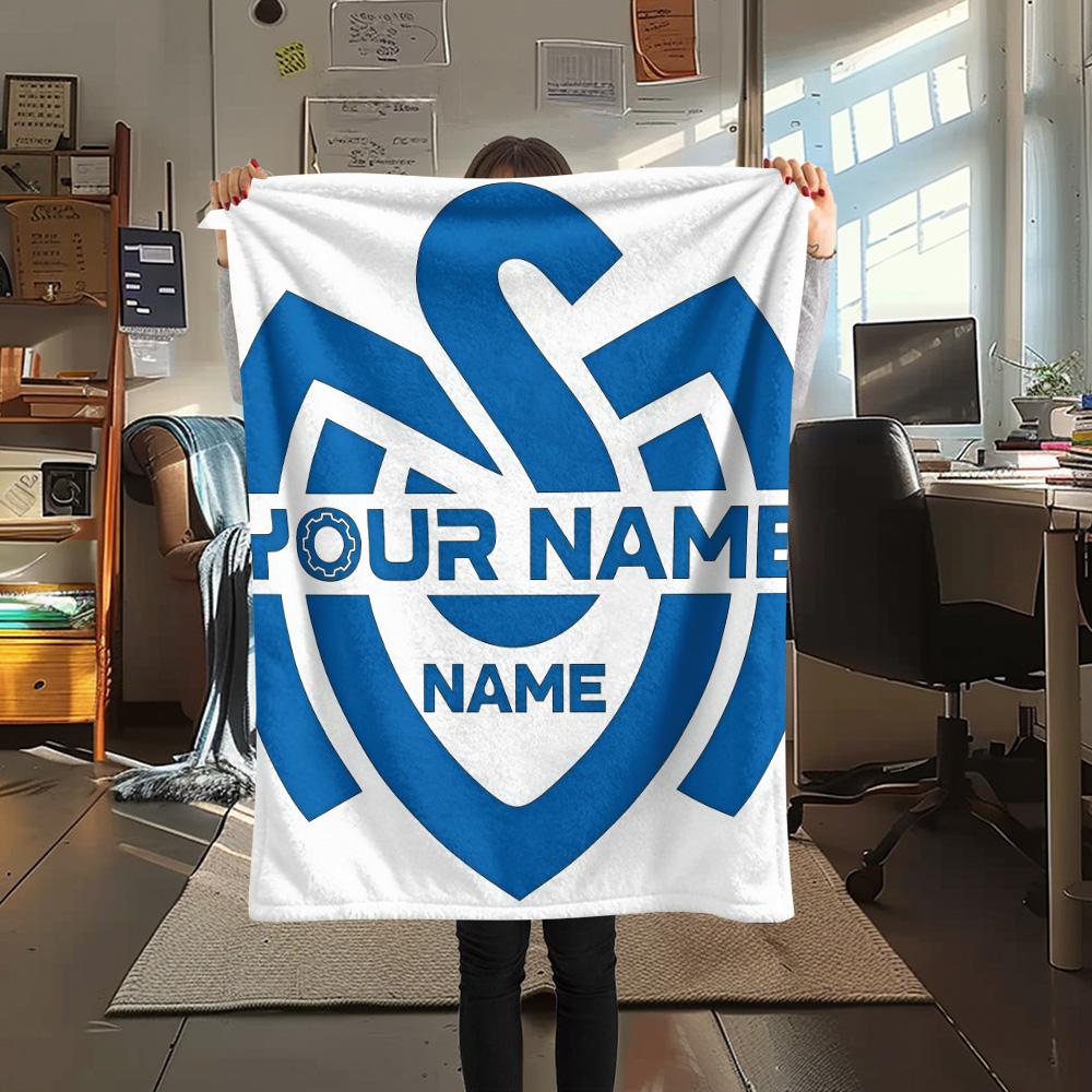 1PC Msv Duisburg Custom Name Patterned Flannel Blanket Suitable For All Seasons For Home Decor Warmth And Comfort Gifts Holiday Present