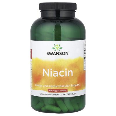 Niacin, 500 mg, 250 Kapsler