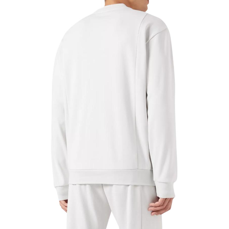 Moncler SS23 Letter Print Crew Neck Long Sleeve Pullover Sweatshirt Men Sweatshirt White 8G00037899W491R