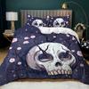 Skull Down Comforter Set Bedding Set 3-piece Duvet Cover Set