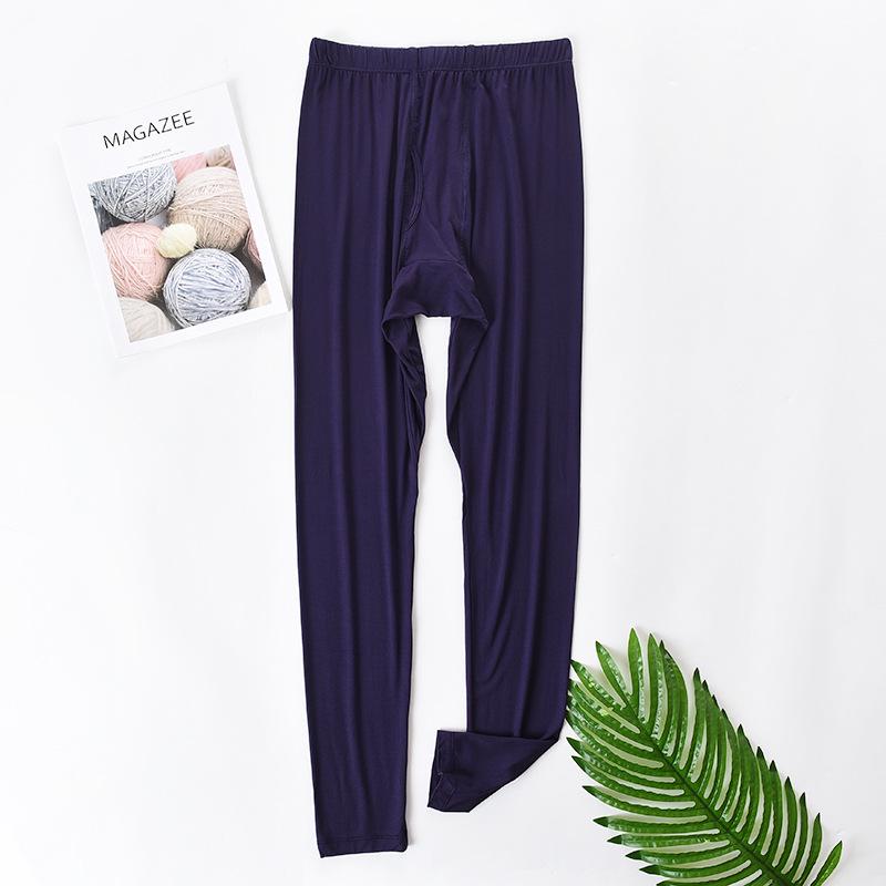 Men's Lyocell Cotton Wool Base Layer Pants - Thin, Warm, Long Pants for Autumn and Winter
