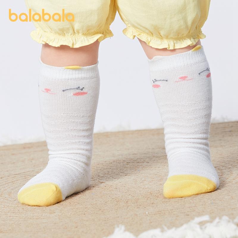 Balabala Baby Socks Unisex Summer New Mesh Baby Socks for Boys and Girls Cute Mid-Calf Length Anti-chill Pack of Two Pairs