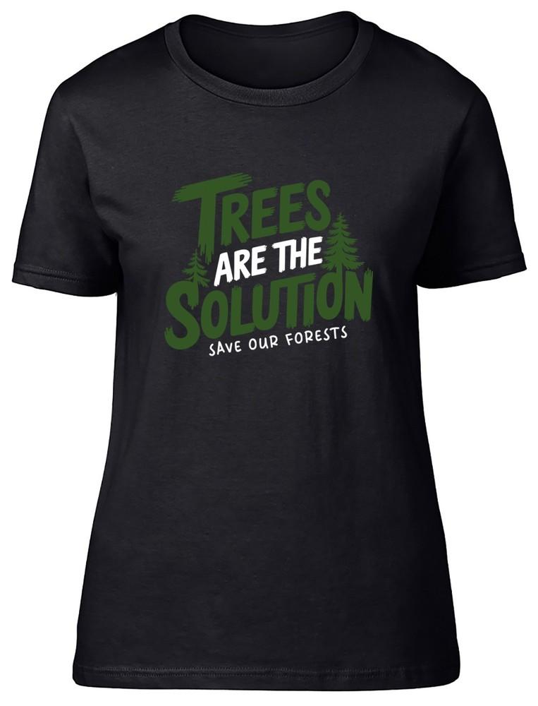 Деревья - это Решение Спасите Наши Леса Женская Футболка Подарок для Женщин S