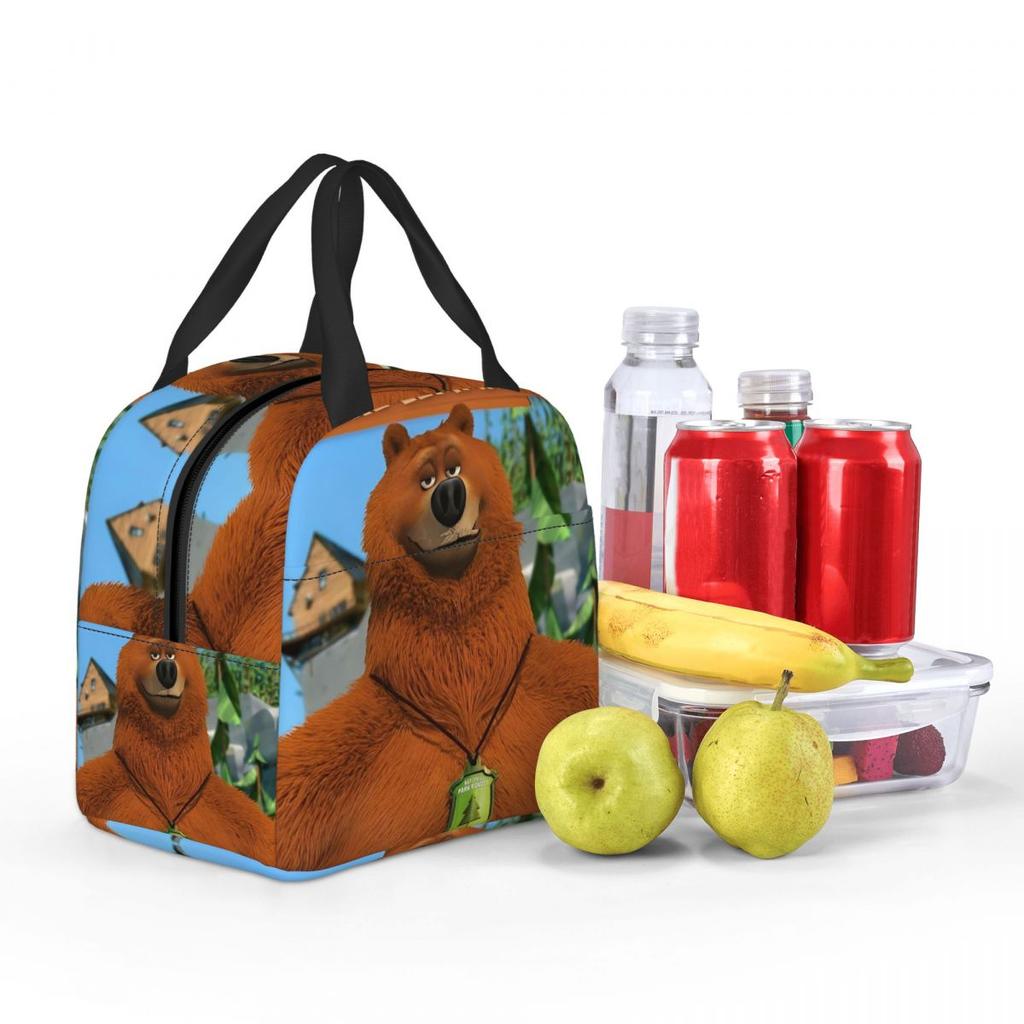 Grizzy And The Lemmings Cartoon Insulated Lunch Bags Food Container Reusable Thermal Cooler Bento Box For Travel