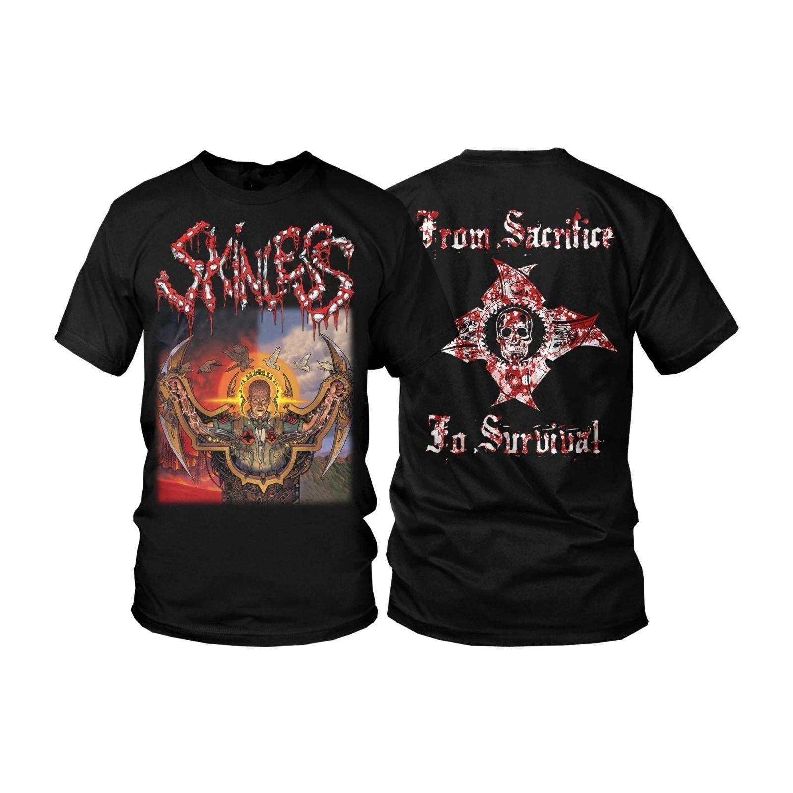 Rare Hot Skinless Band 2 Sides Sacrifices To Survival S to 5XL Tee Shirt SN628 M