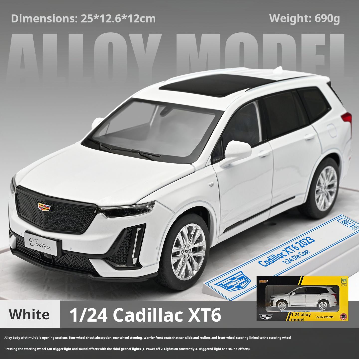 

1:24 Cadillac XT6 Exquisite Alloy Simulation American Family SUV Car Model Decoration Toy Off-Road Vehicle Boys Gift Collection