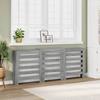 VidaXL Radiator Cover Sonoma Grey 205x21.5x83.5 Cm Engineered Wood, Radiator Cap, Top Radiator Cover, Radiator 852722