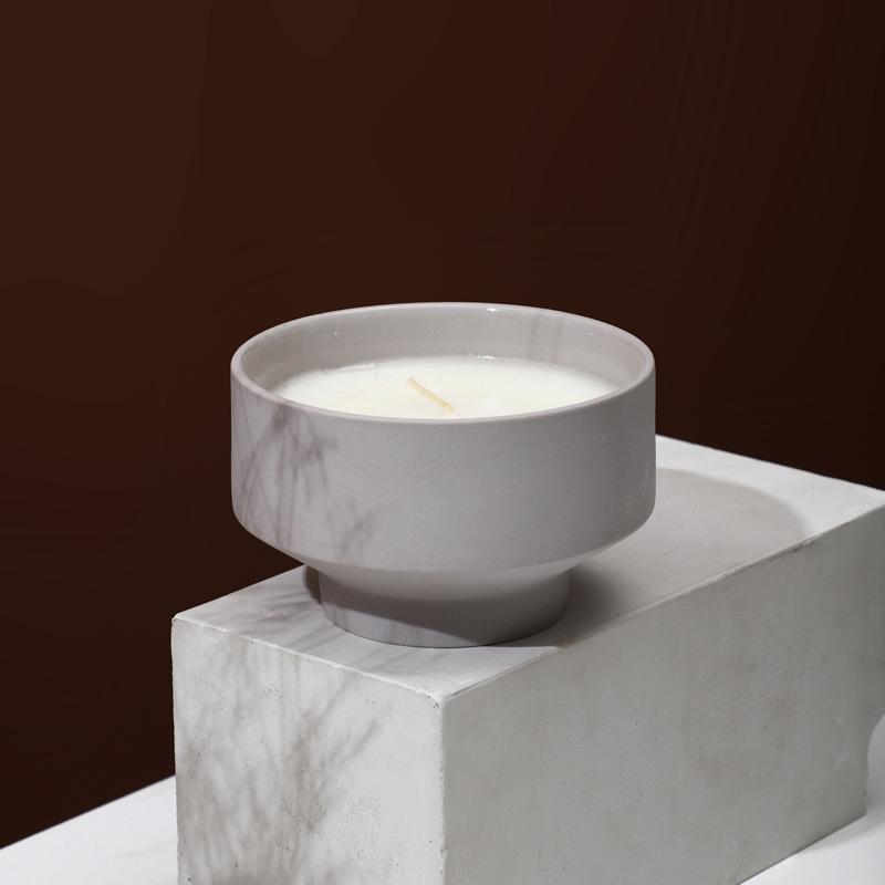 Unique Ceramic Candle Jars Candle Container Vessels Minimalist Ceramic Home Decor Europe Christmas Matte Candle Jar