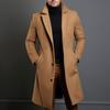 New Men's Solid Color Lapel Single-breasted Trench Coat, Casual European American Style Youth Windbreaker Outerwear, Multiple Colors In Stock
