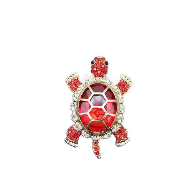 Colored Diamond Small Turtle Brooch: Light Luxury, Cute & Stylish Design