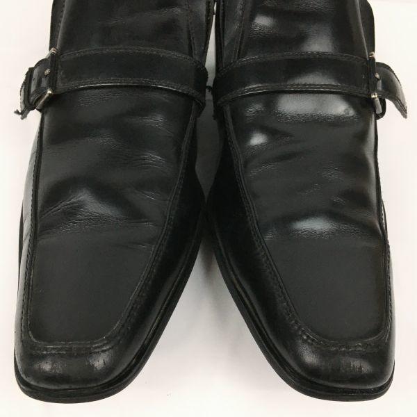 Mr.JUNKO Monk Strap Business Shoes [27.0/Black] Leather Dress Shoes(USED)