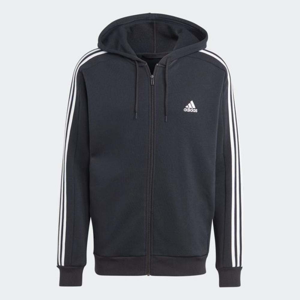 

Adidas Galleria Mens Sportswear Essential Fleece 3s Full Zip Hoodie BLACK/AL