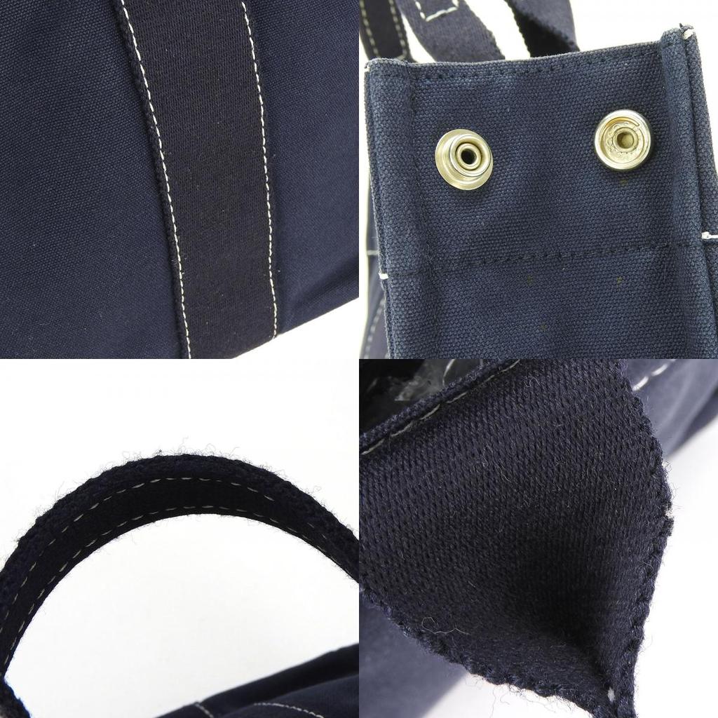 Used HERMES Handbag Tote PM Deauville canvas Navy Navy casual