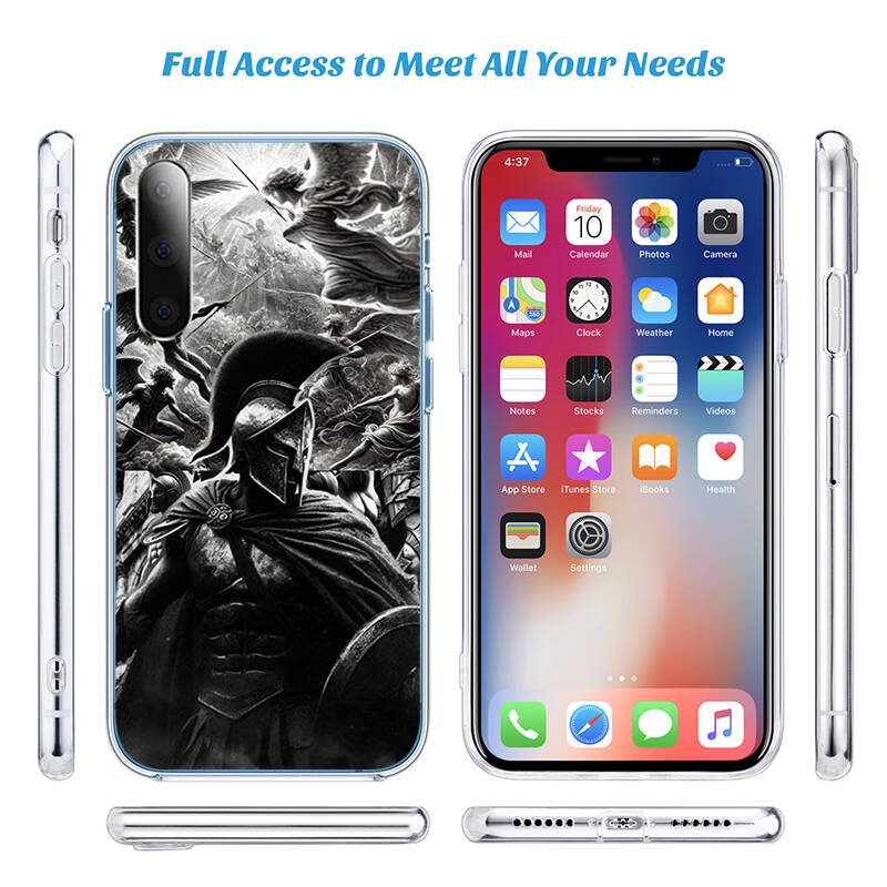 Spartan Warrior Phone Case for Motorola G14 G15 G24 G30 G31 G32 G34 G41 G42 G51 G52 G50 G60S G60 G62 G72 G71 G73 G84 G85 G200 E32