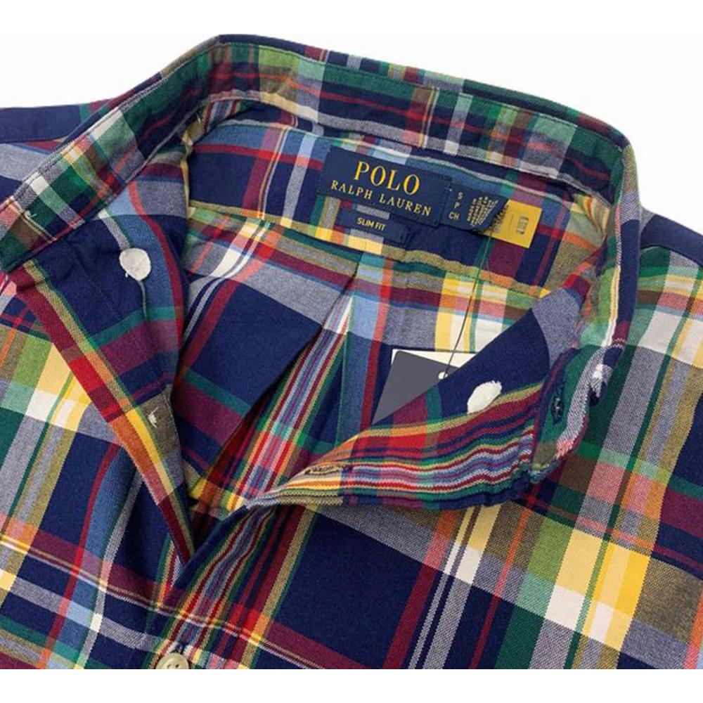 Polo Ralph Lauren Plaid Slim Fit Long Sleeve Shirt Men Shirts 710954522-001