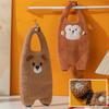 Coral Velvet Towel Cute Hanging Type Cartoon Kitchen Bathroom Absorbent Quick Drying Hand Towel