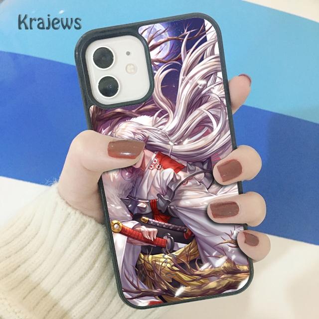 Krajews Anime Inuyasha Weiche Telefon Fall Abdeckung Für iPhone 14 5 SE 6s 7 8 plus X XR XS 11 12 13 pro max Samsung S21 S22 ultra