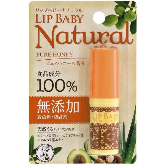 Rohto Mentholatum Lip Baby Natural  Fragrance Free  Pure Honey 4g