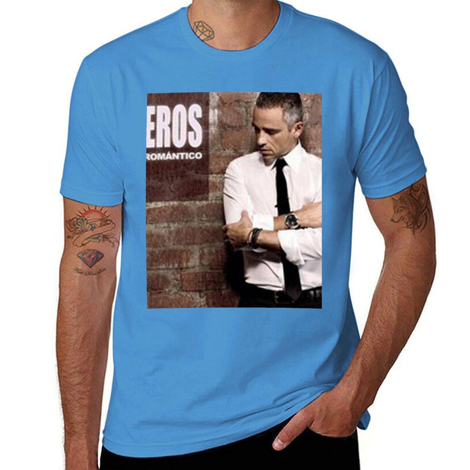 

Eros Ramazzotti - Poster T-Shirt kawaii clothes quick drying sweat Aesthetic clothing mens t shirt graphic L