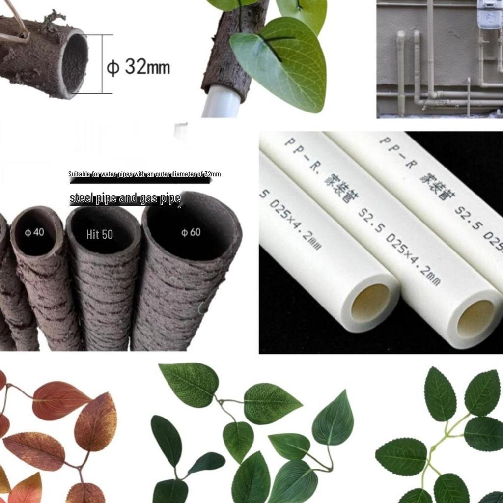 Decorative Insulating Flower Vine: Beautify & Protect Air Conditioner, Gas, and Water Pipes