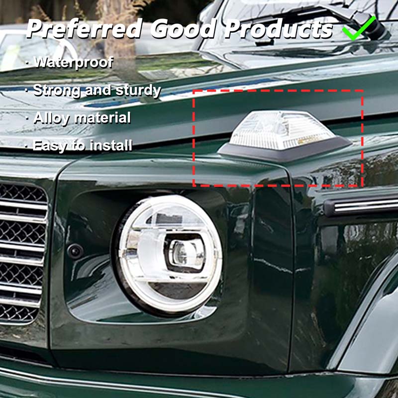 For Mercedes Benz G-Class W464 2019-2026 Carbon Steel Car Headlight Hood Turn Signal Cover Signal Lamp Cover Car Accessories