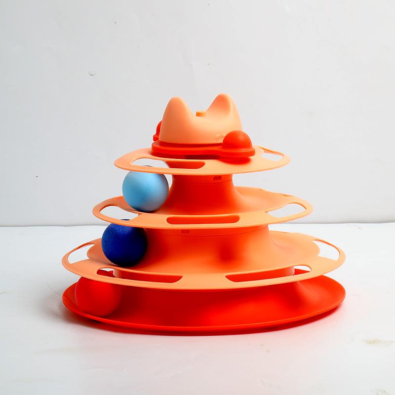 Four-Layer Interactive Cat Turntable Toy: Self-Entertainment & Stress-Relief for Cats