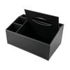 Desktop Leather Tissue Box and Remote Organizer