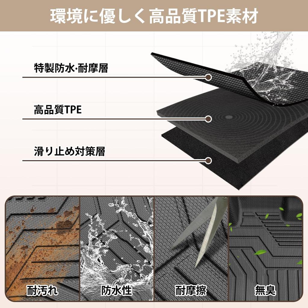 Kotesoto Honda New JF5 JF6 JOY Floor Mat Second Mat Trunk Mat NBOX JF5 JF6 Car Mat Full Set Luggage Tray JF5 JF6 JOY Cargo Mat TPE Material Stain