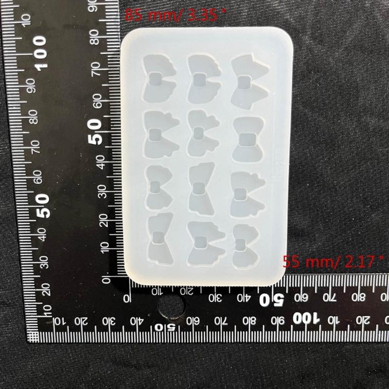 Epoxy Resin Molds Jewelry Accessory Cast Mould Bowknot Shape Keychain Mold