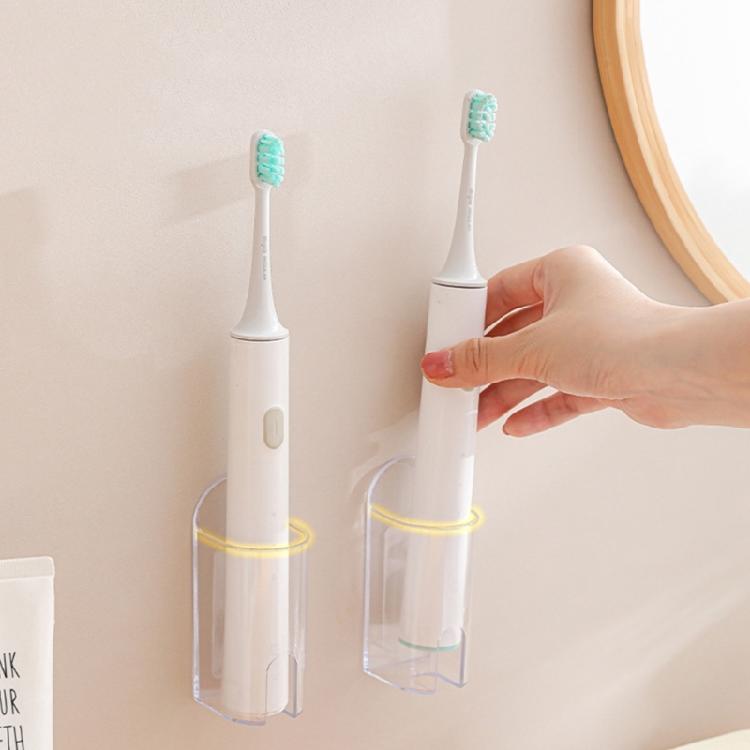 Bathroom Toothbrush Organizers Adhesive Installation Plastic Holder Waterproof Designs for Electric Brushes Space Saving