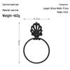 Iron Art Black Irregular Towel Ring for Hotel Bathroom